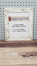 Load image into Gallery viewer, 8 X 10 White Barn Board Frame
