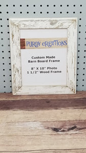 8 X 10 White Barn Board Frame